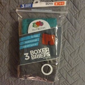 Fruit of the Loom Boys Boxer Briefs Black and Green Comfort Fit​